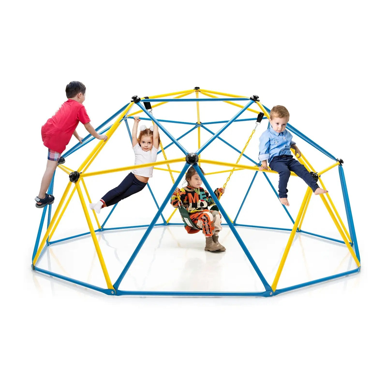 10 Feet Dome Climber with Swing and 800 Lbs Load Capacity by DirectDeals