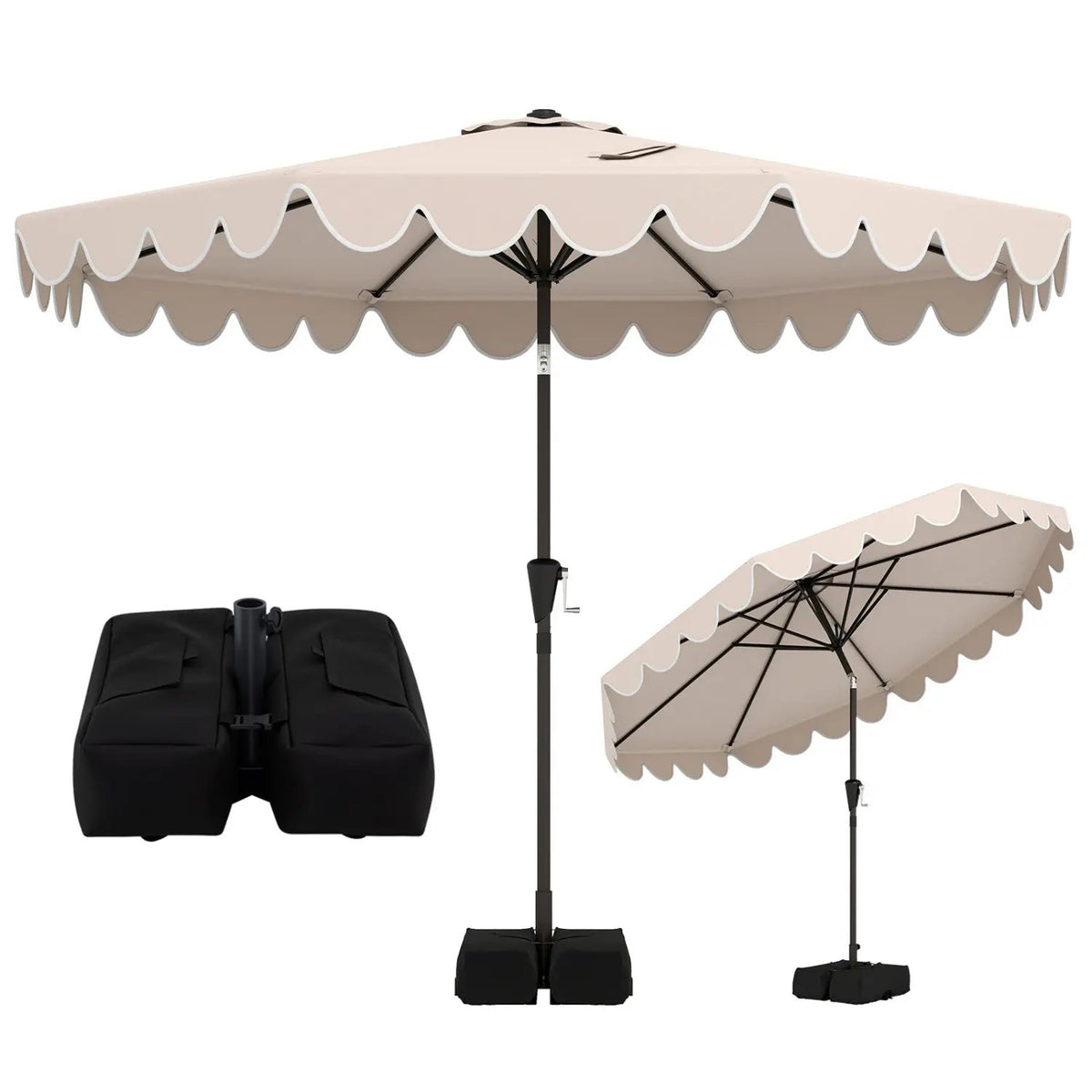 10 Feet Patio Umbrella with Weighted Base and Sandbags, photo 5 of 5