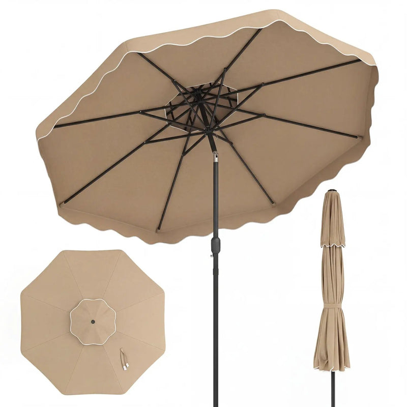 10 Ft Patio Umbrella with Push Button Tilt and Crank by DirectDeals