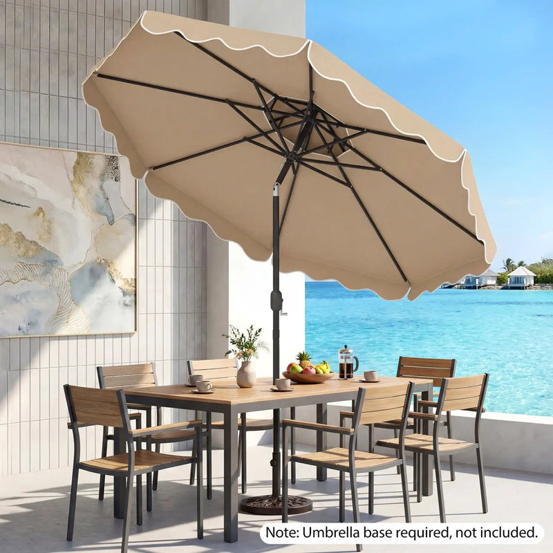 10 Ft Patio Umbrella with Push Button Tilt and Crank by DirectDeals