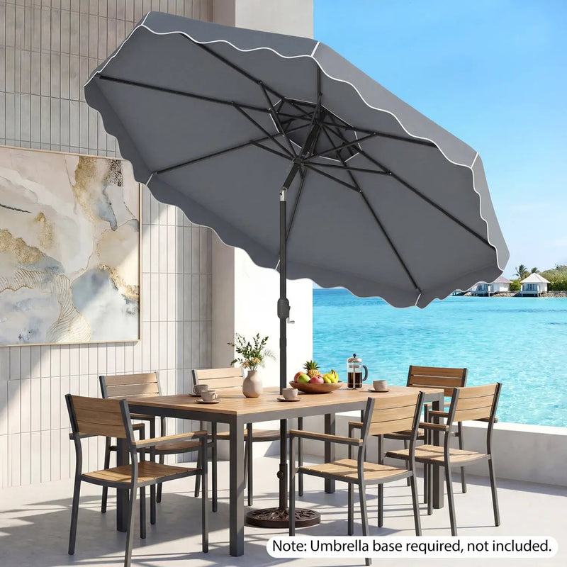10 Ft Patio Umbrella with Push Button Tilt and Crank by DirectDeals