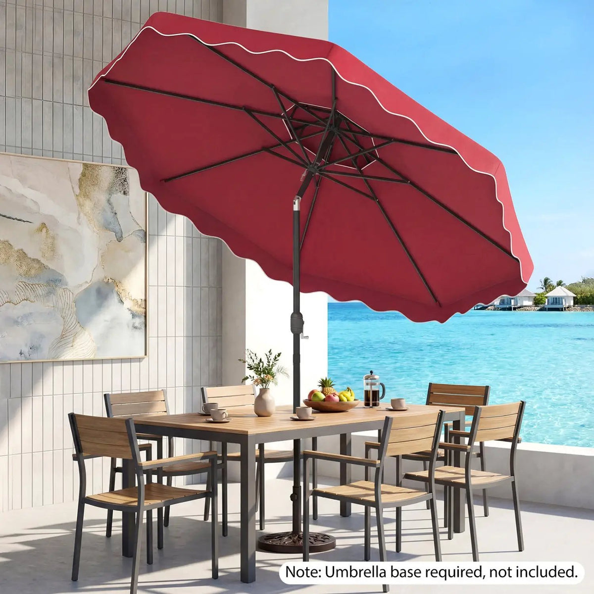 10 Ft Patio Umbrella with Push Button Tilt and Crank, photo 26 of 40
