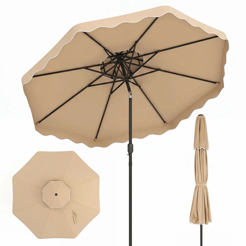 10 Ft Patio Umbrella with Push Button Tilt and Crank by DirectDeals