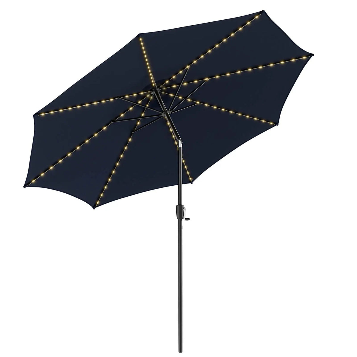 10 Feet Patio Umbrella with 112 Solar Lights and Crank Handle, photo 8 of 9