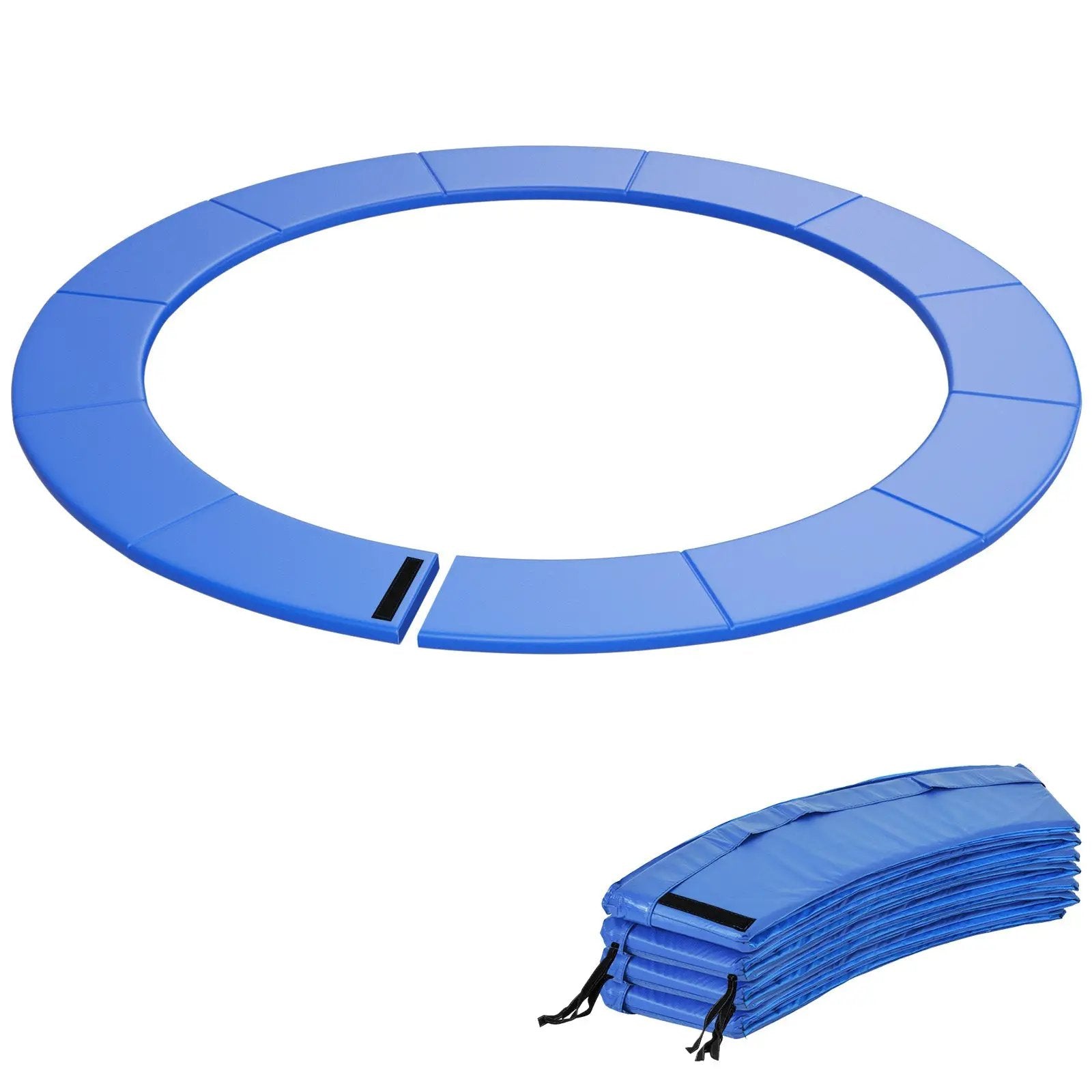 8-16 FT Trampoline Pad Replacement Safety Pad with Fixing Straps (Blue) by DirectDeals