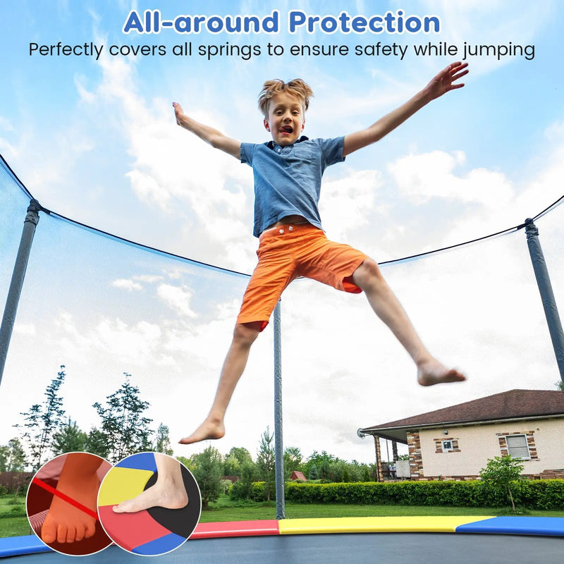 8-16 FT Trampoline Pad Replacement Safety Pad with Fixing Straps (Multicolor) by DirectDeals