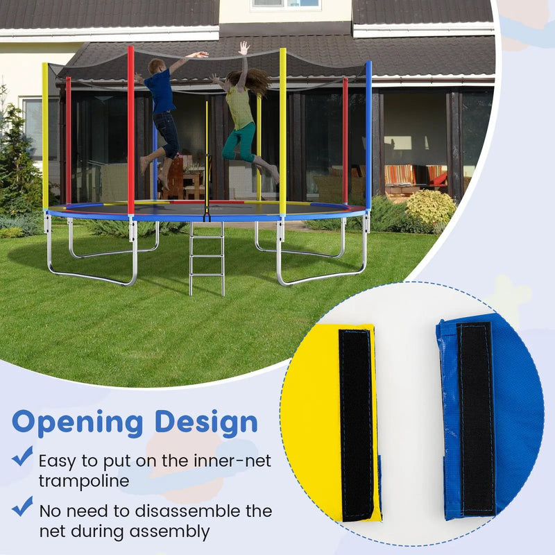8-16 FT Trampoline Pad Replacement Safety Pad with Fixing Straps (Multicolor) by DirectDeals