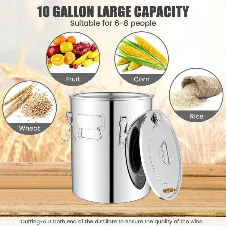 10 Gal 40 L Water Alcohol Distiller with 2 Stainless Steel Pots, photo 4 of 9