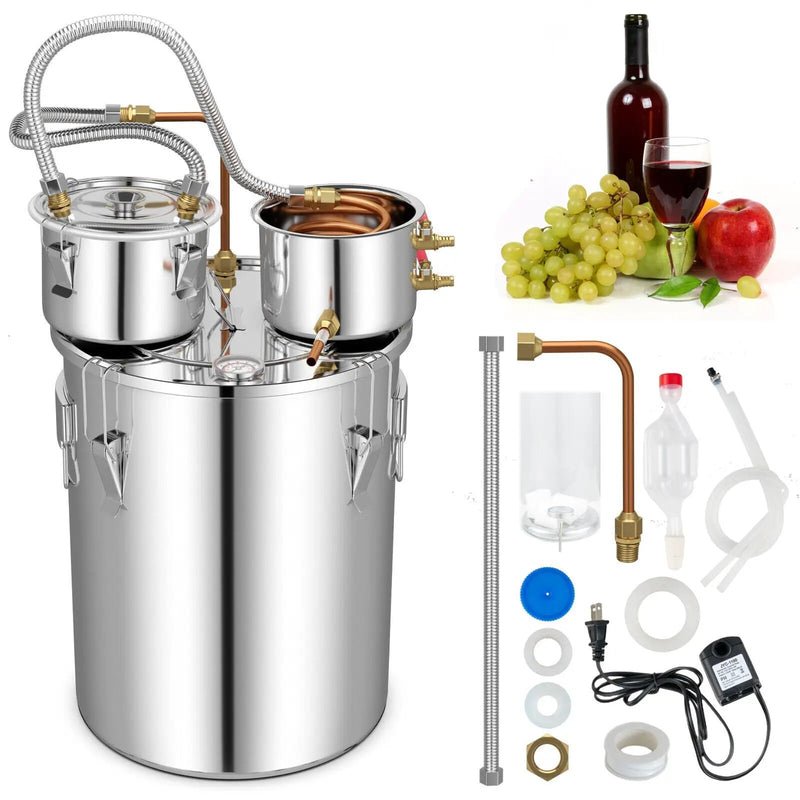 5/10 Gal 22/38 L Water Alcohol Distiller for DIY Whisky by DirectDeals