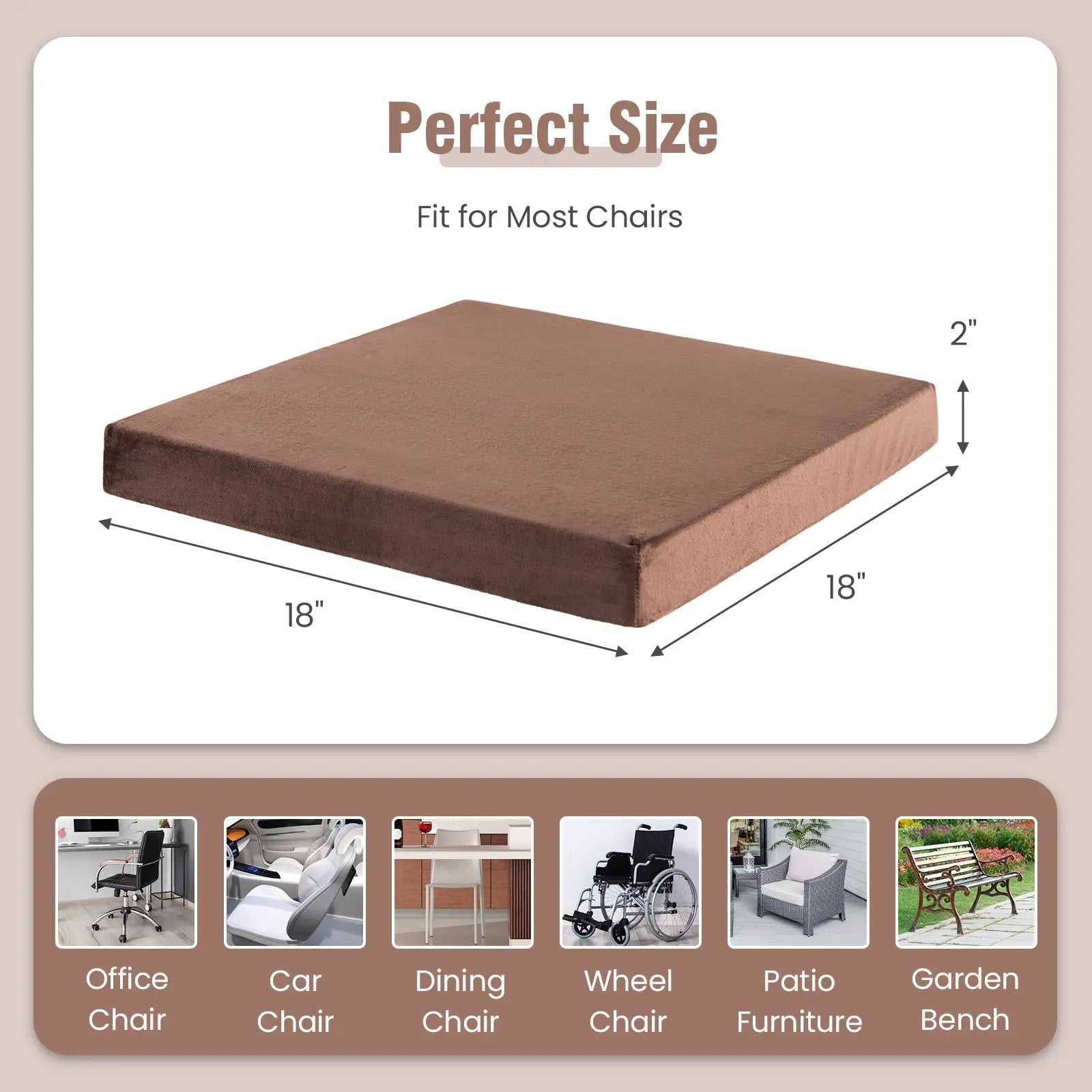 10 Pack Seat Cushions Gel Memory Foam for Back by DirectDeals