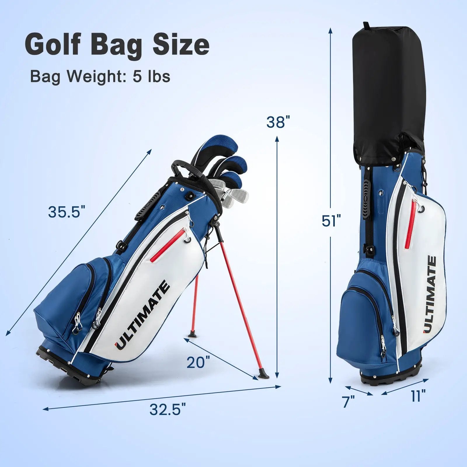 Men’s Profile Complete Golf Club Package Set Includes 10 Pieces by DirectDeals