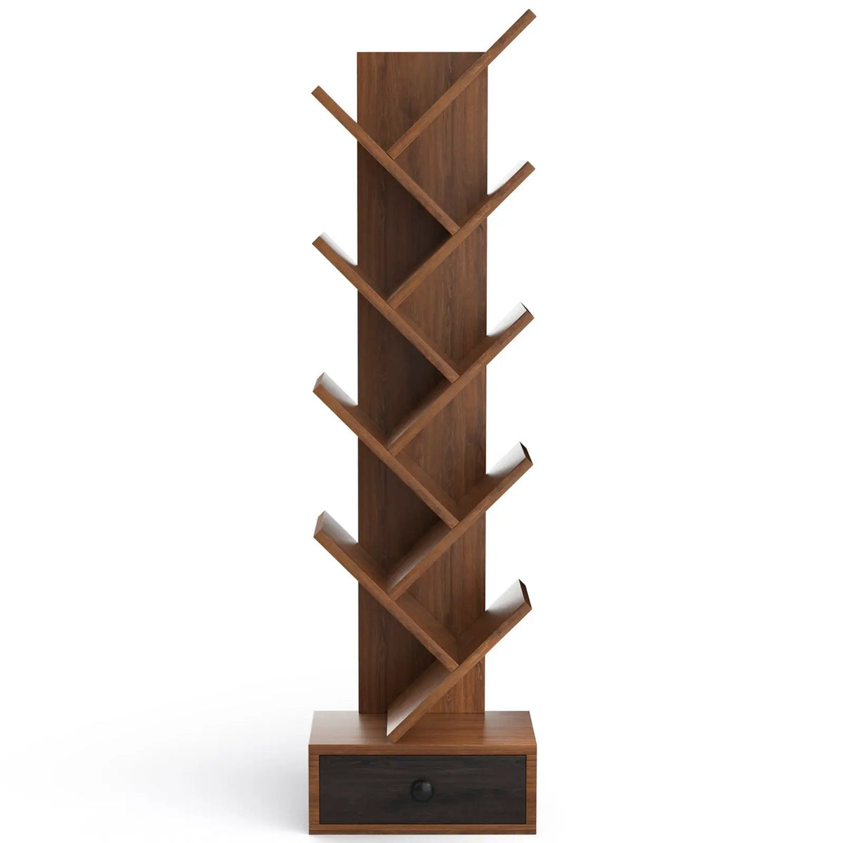 10-Tier Tree Bookshelf with Drawer and Anti-Tipping Kit, photo 8 of 16