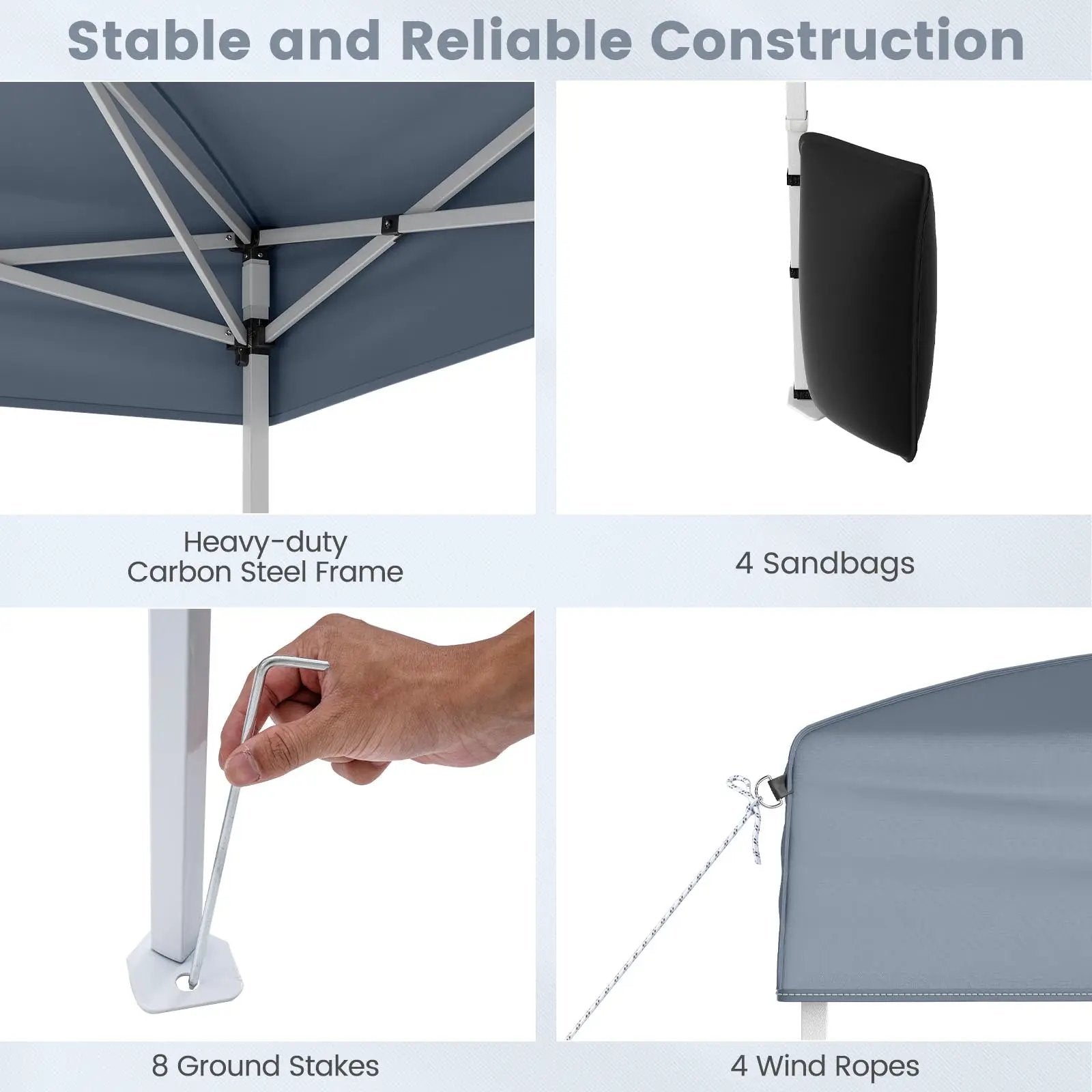 10 X 10 FT Pop up Canopy Tent Outdoor Patio Commercial Sunshade Shelter with 4 Sidewalls by DirectDeals