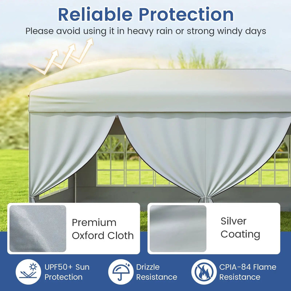 10 X 20 Feet Pop up Canopy Tent Instant Setup with 6 Sidewalls, photo 16 of 24