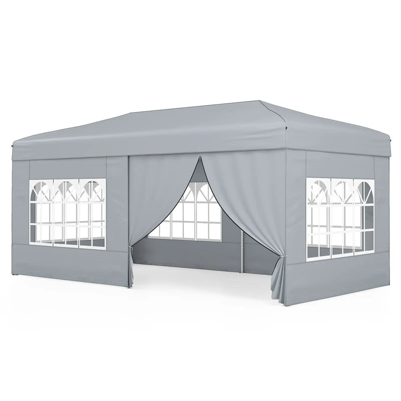 10 X 20 Feet Pop up Canopy Tent Instant Setup with 6 Sidewalls by DirectDeals