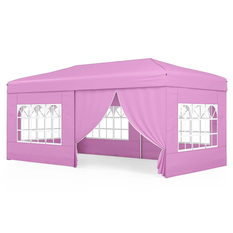 10 X 20 Feet Pop up Canopy Tent Instant Setup with 6 Sidewalls by DirectDeals