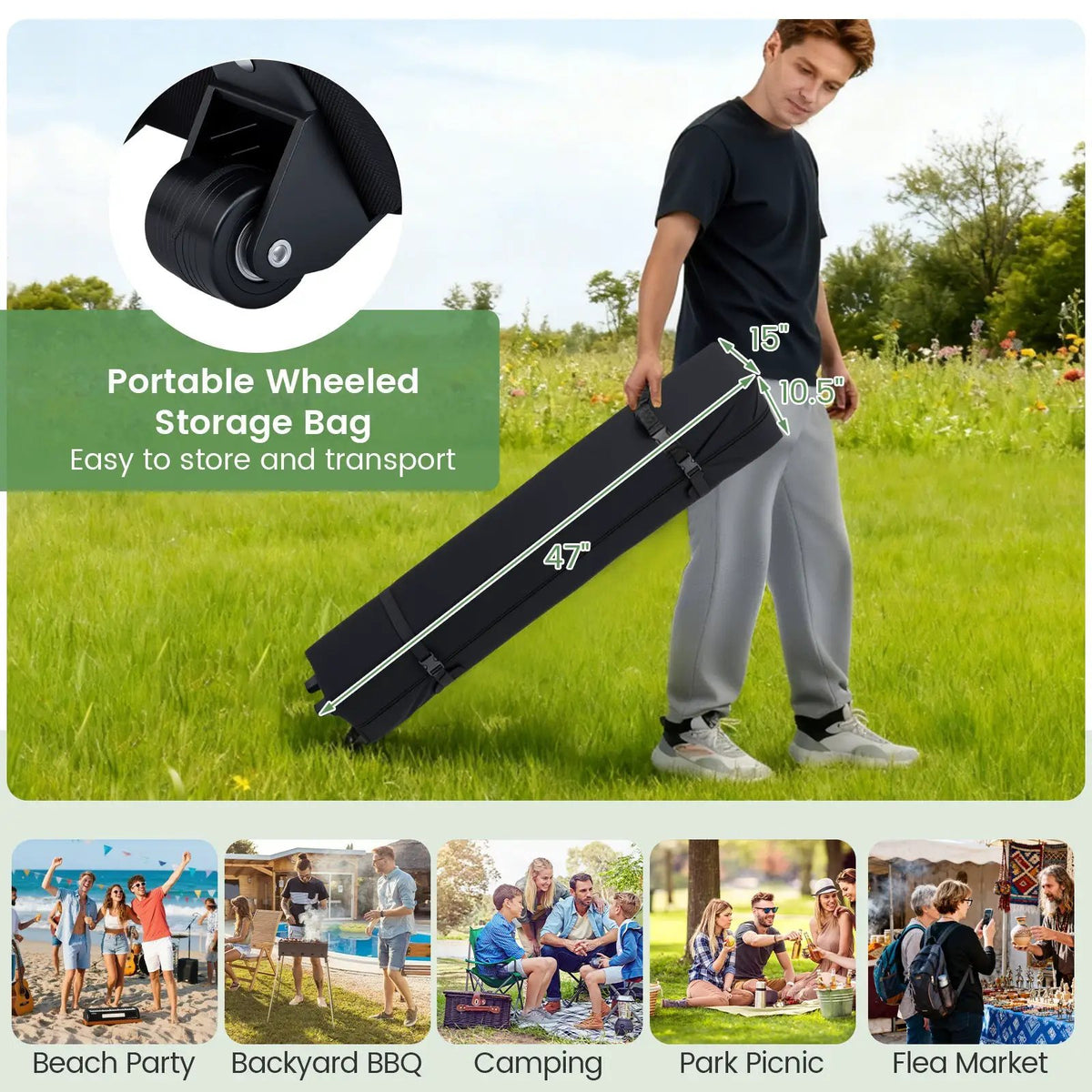 10 X 20 Feet Pop up Canopy Tent Instant Setup with 6 Sidewalls, photo 23 of 24