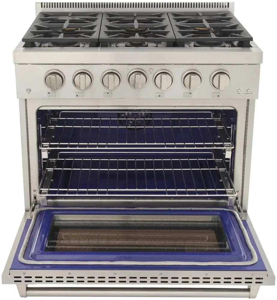 Kucht 36" Freestanding Professional Gas Range KFX3600X-S by Farmhouse Kitchen and Bath