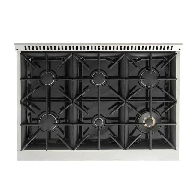 Kucht 36" Propane Range, in Stainless Steel, Grey Door, KNG361/LP-GR by Farmhouse Kitchen and Bath