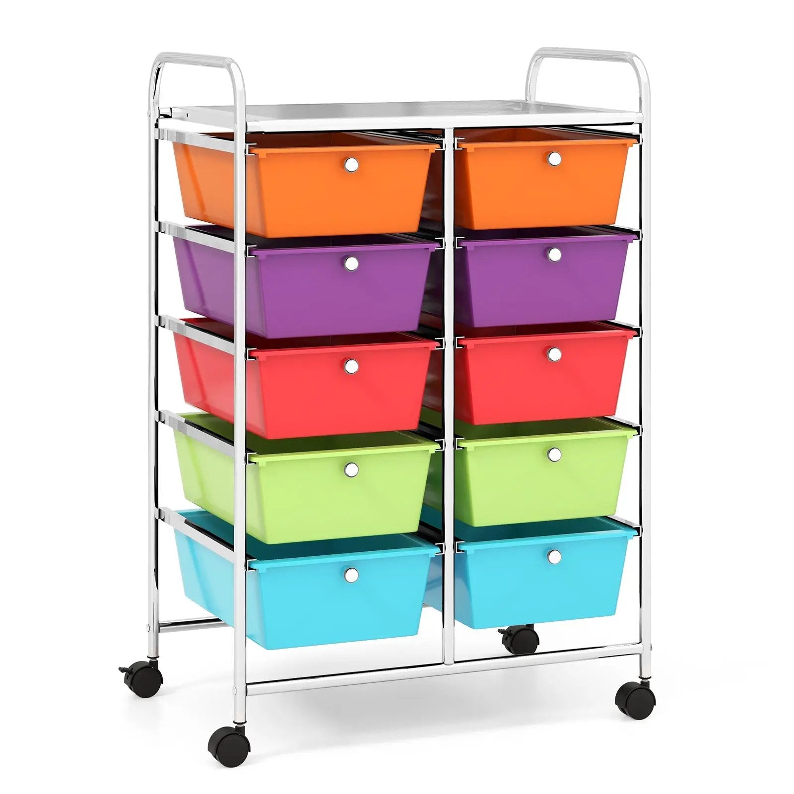 10-Drawer Rolling Storage Cart by DirectDeals