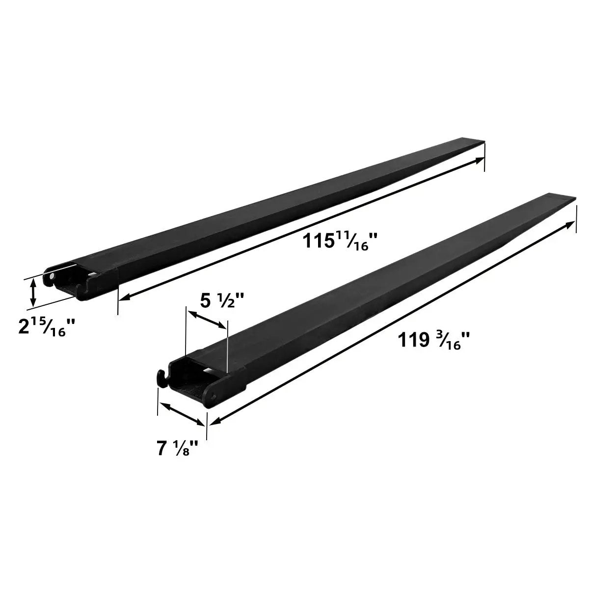 Greatbear 10ft Forklift Extensions 6” Wide Forks, 6600lbs Capacity (Pair) by Chery Industrial