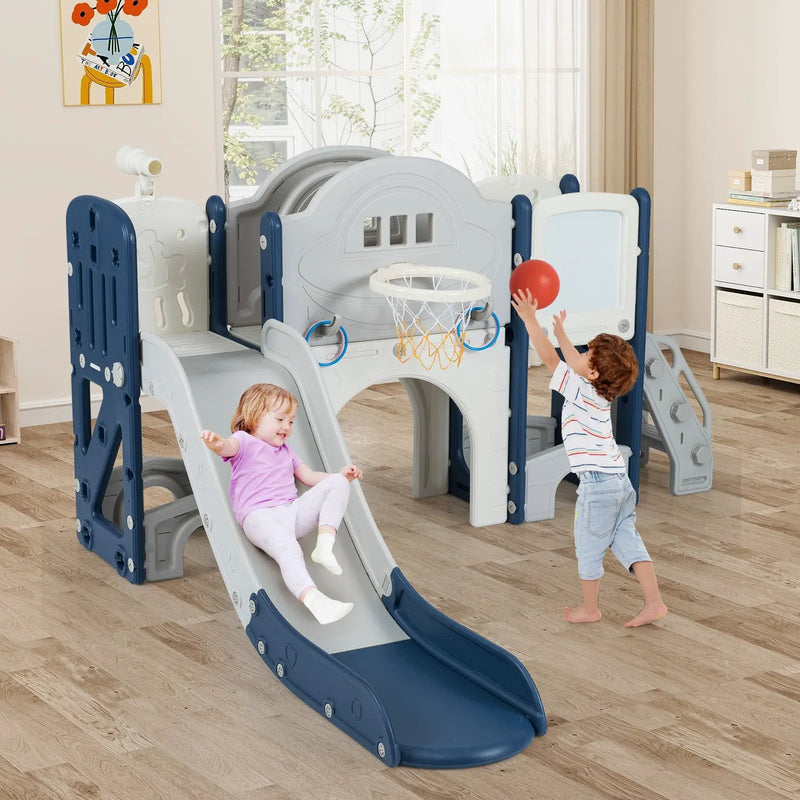 10 in 1 Toddler Slide Set Kids Slide and Climber Playset Indoor Playground by DirectDeals