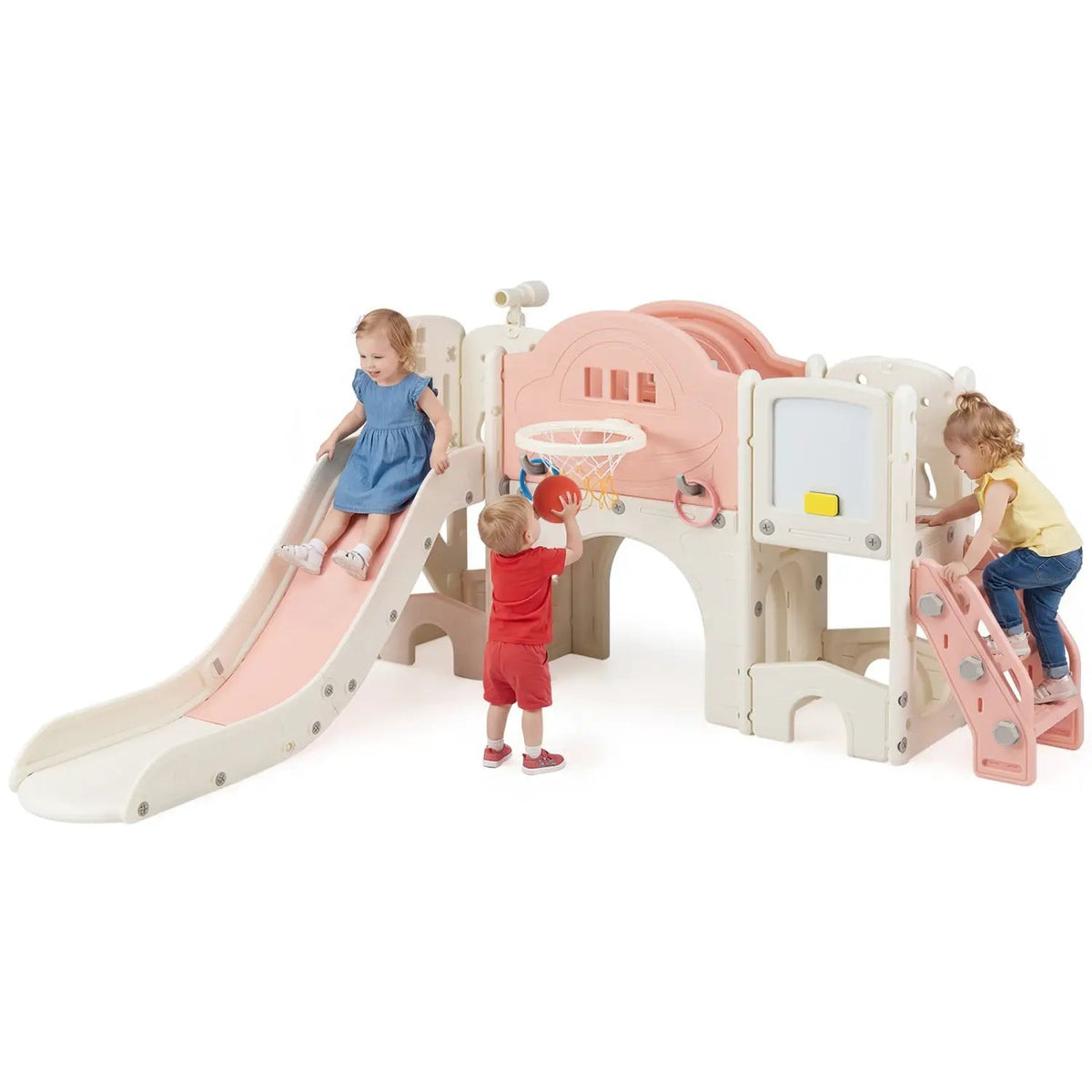 10 in 1 Toddler Slide Set Kids Slide and Climber Playset Indoor Playground, photo 17 of 17