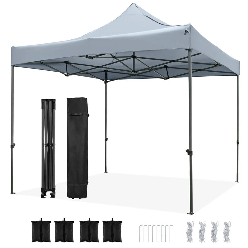10 x 10 FT Outdoor Pop up Canopy Tent Easy Setup Gazebo Shelter with Wheeled Bag by DirectDeals