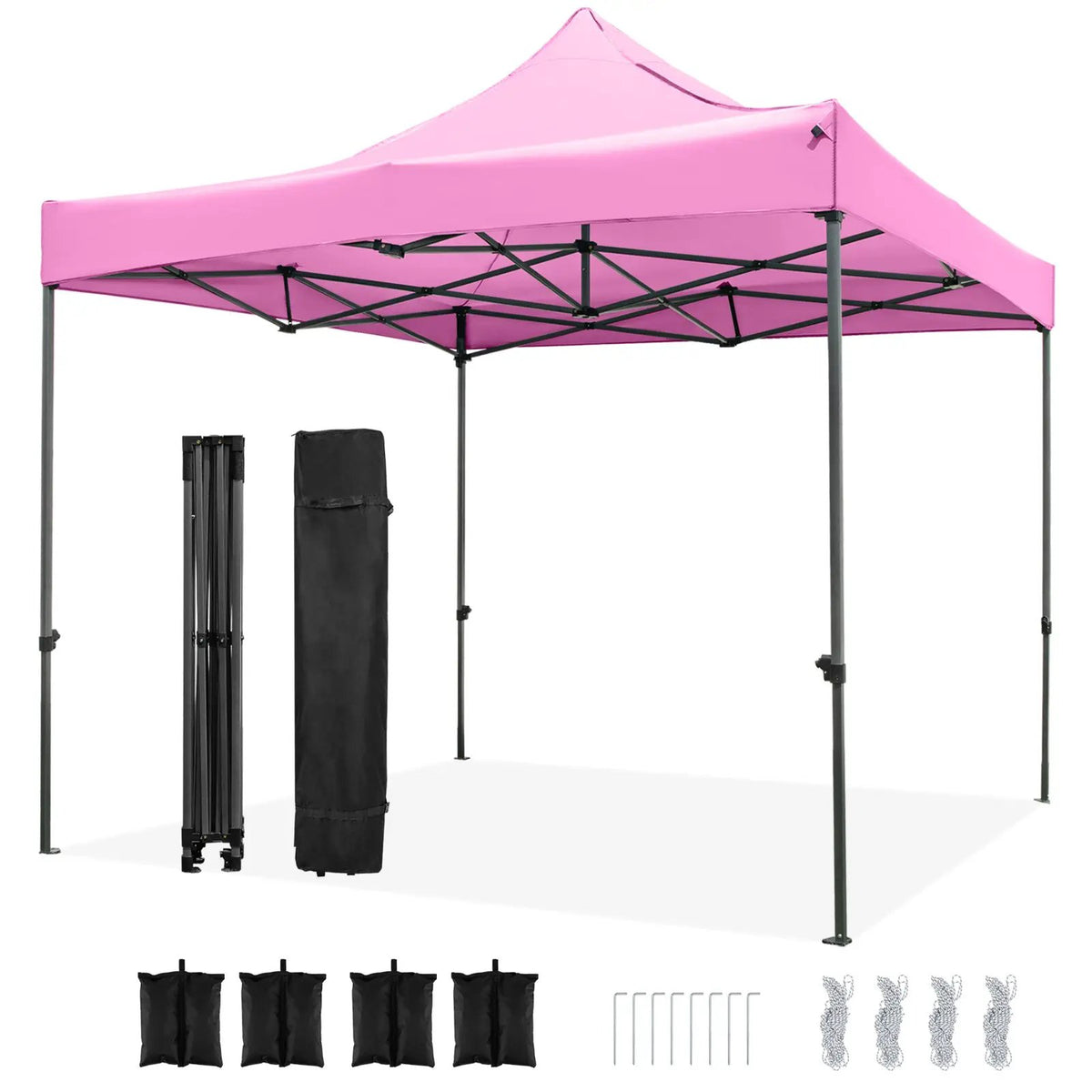10 x 10 FT Outdoor Pop up Canopy Tent Easy Setup Gazebo Shelter with Wheeled Bag, photo 10 of 24