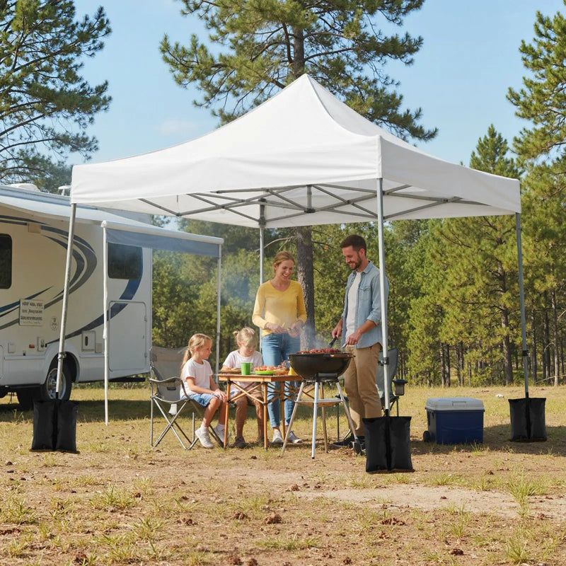 10 x 10 FT Pop up Canopy Tent with Sidewalls and Awning for Party Picnic Event by DirectDeals