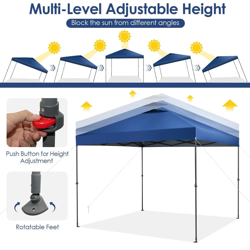 10 x 10 Feet Foldable Outdoor Instant Pop-up Canopy with Carry Bag by DirectDeals