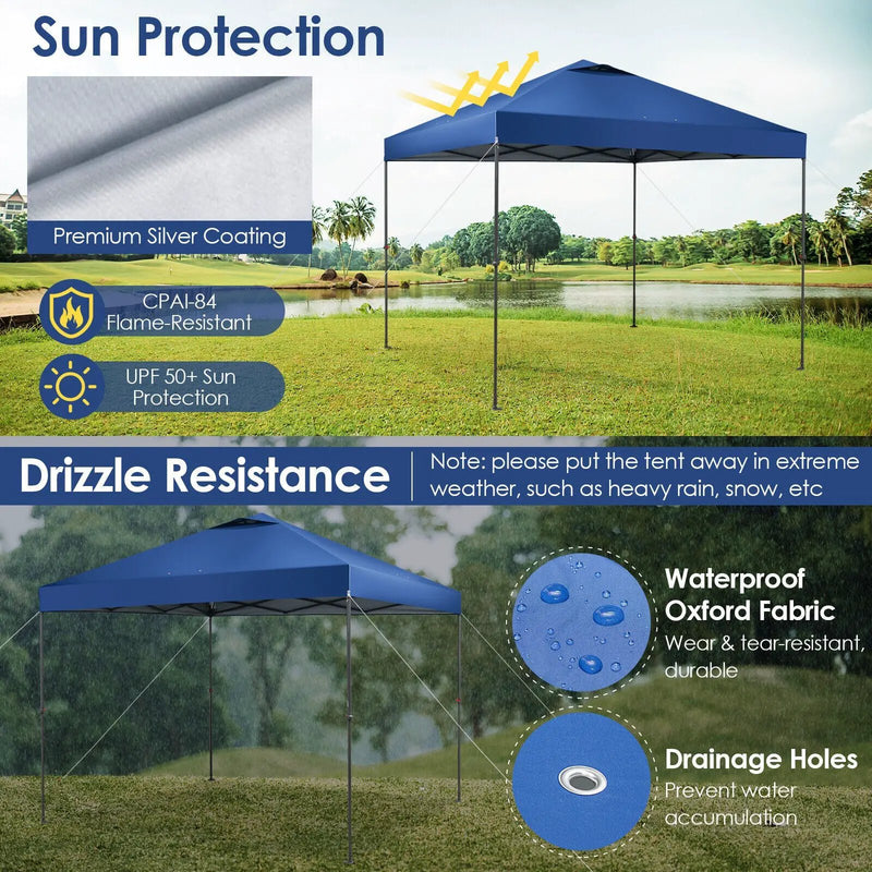 10 x 10 Feet Foldable Outdoor Instant Pop-up Canopy with Carry Bag by DirectDeals