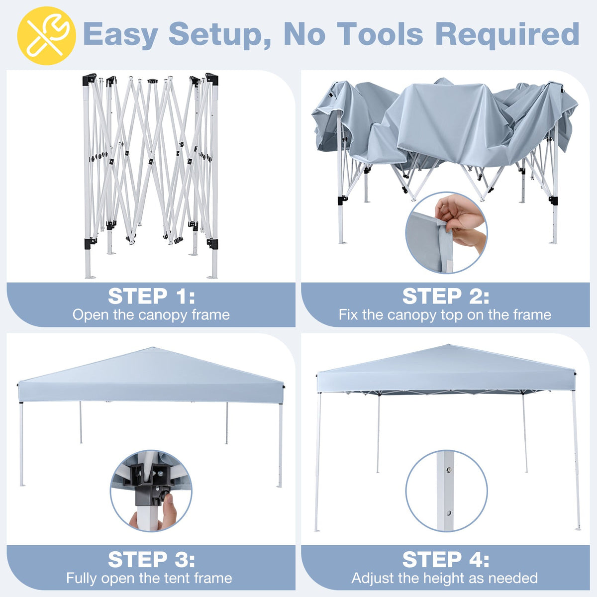 10 x 10 Feet Pop up Canopy Tent with Carrying Bag and 4 Sandbags, photo 22 of 24