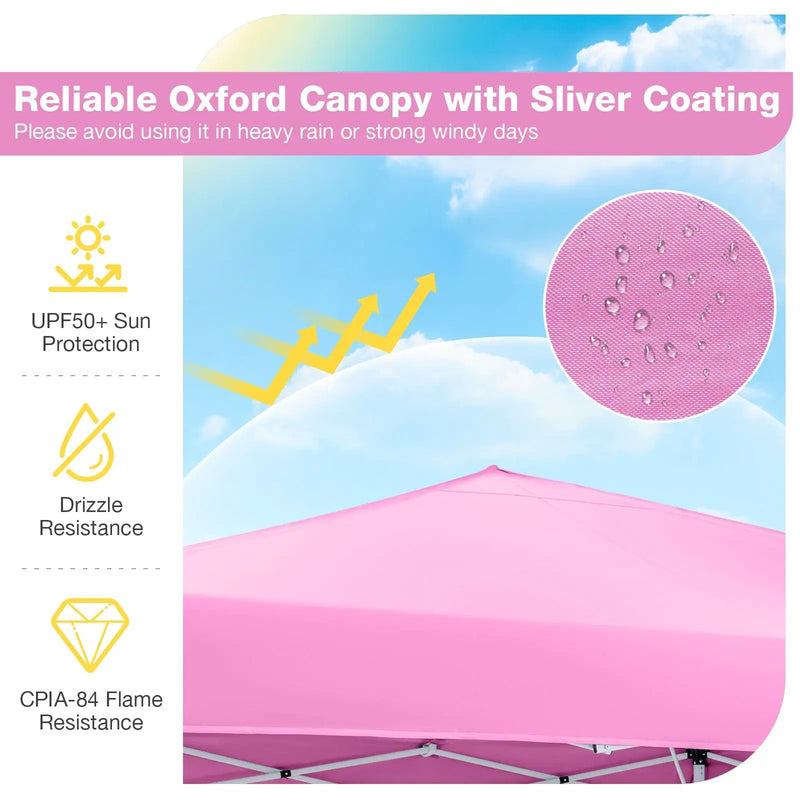 10 x 10 Feet Pop up Canopy Tent with Carrying Bag and 4 Sandbags by DirectDeals
