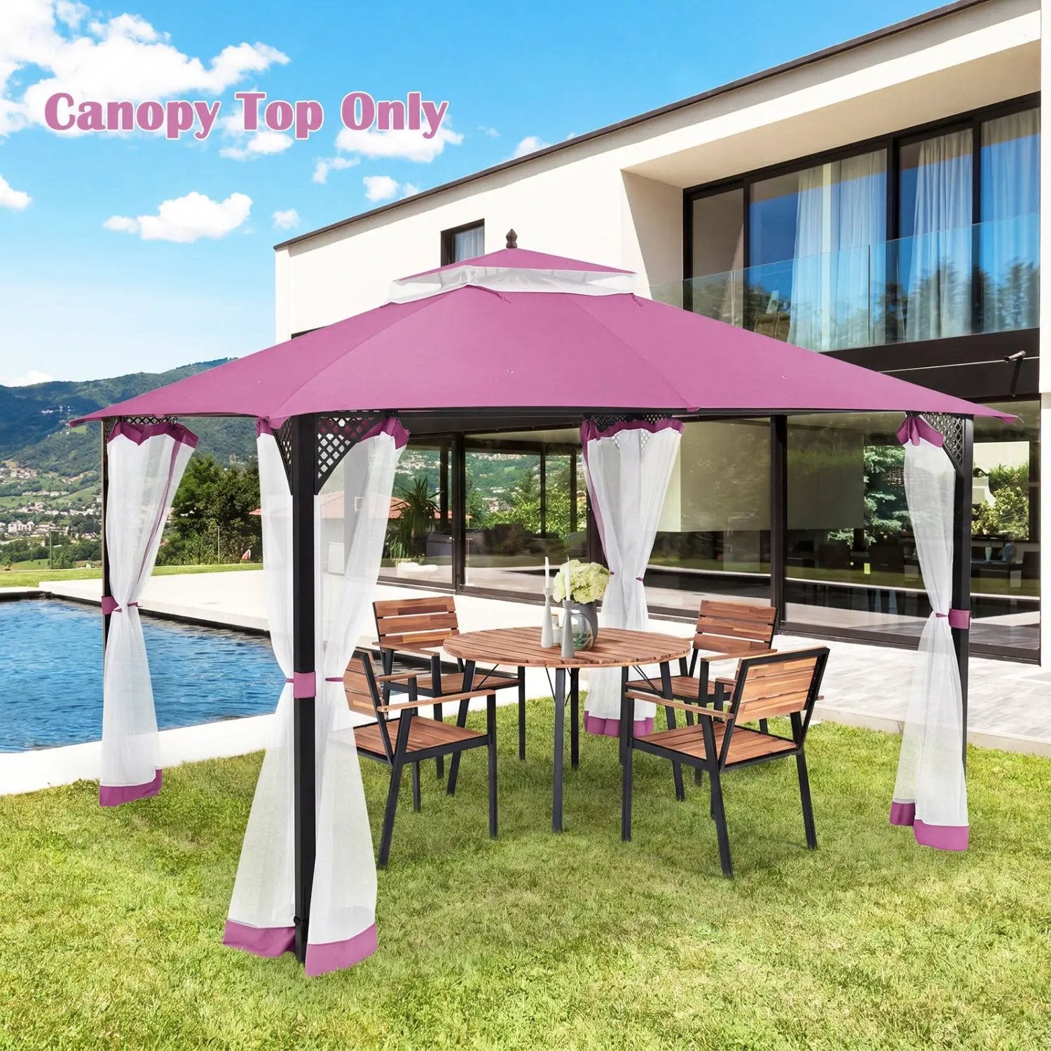 10' x 12' Gazebo Replacement Canopy Top with Air Vent by DirectDeals