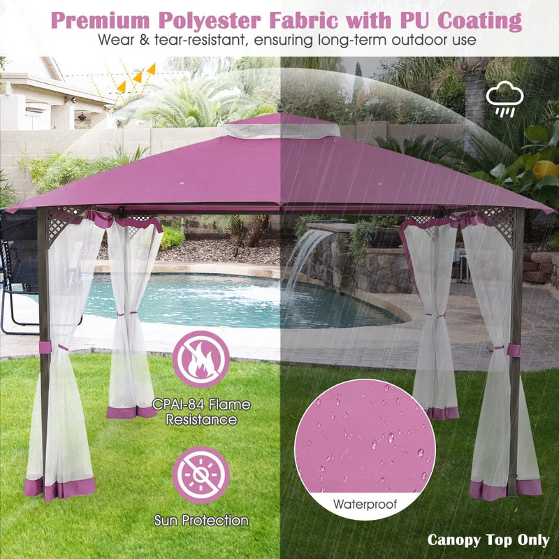10' x 12' Gazebo Replacement Canopy Top with Air Vent by DirectDeals