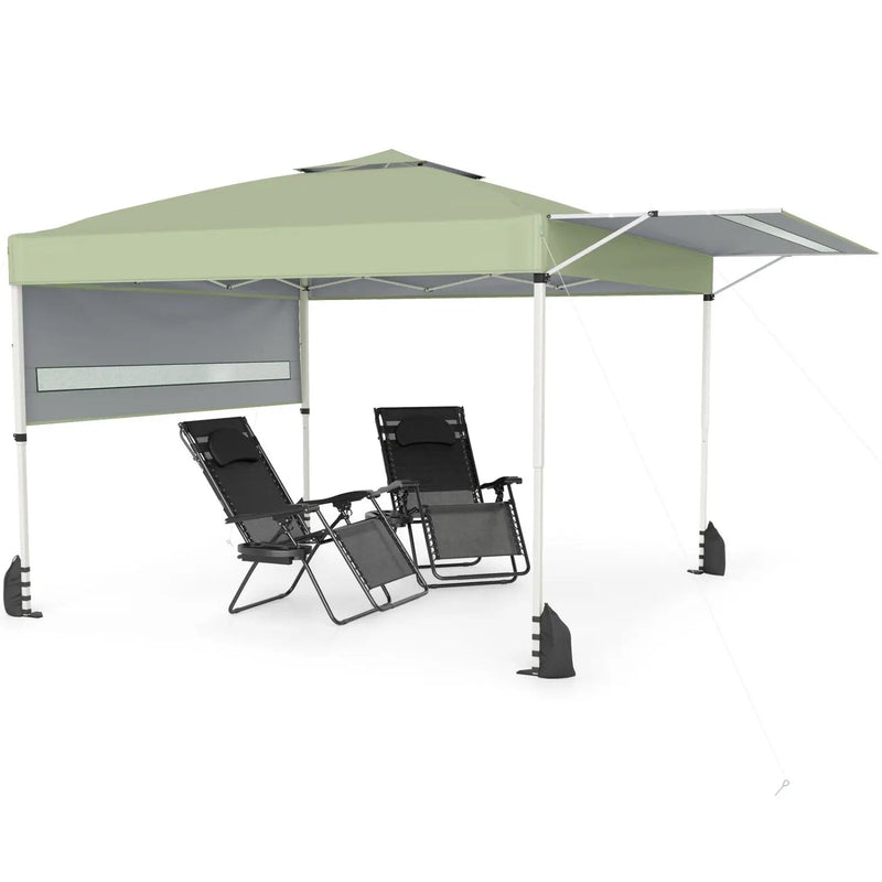 10 x 17 Feet Pop Up Canopy Tent with Dual Adjustable Awnings by DirectDeals