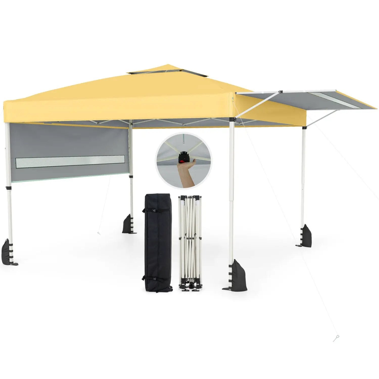 10 x 17 Feet Pop Up Canopy Tent with Dual Adjustable Awnings by DirectDeals