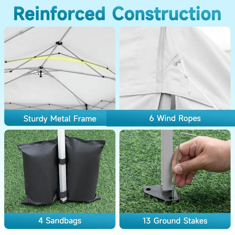 Pop Up Canopy Tent 10x20 FT with 6 Sidewalls by DirectDeals
