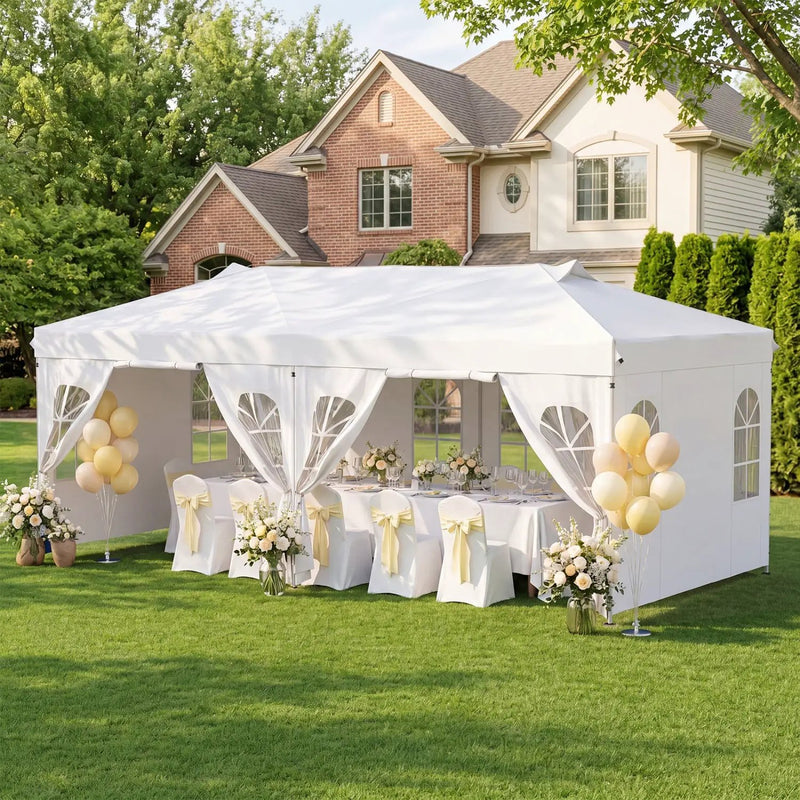 Pop Up Canopy Tent 10x20 FT with 6 Sidewalls by DirectDeals