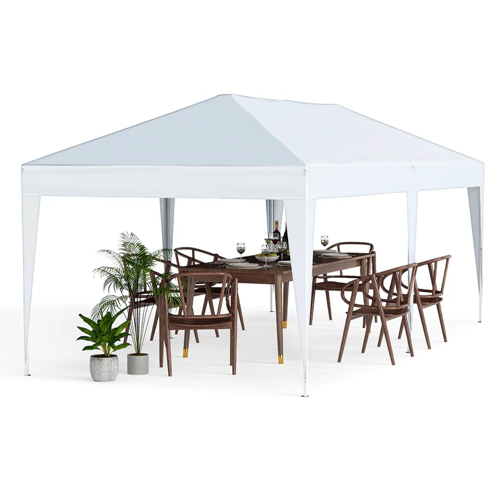 10 x 20 FT Pop up Canopy Tent with Carry Bag for Party BBQ-White by DirectDeals