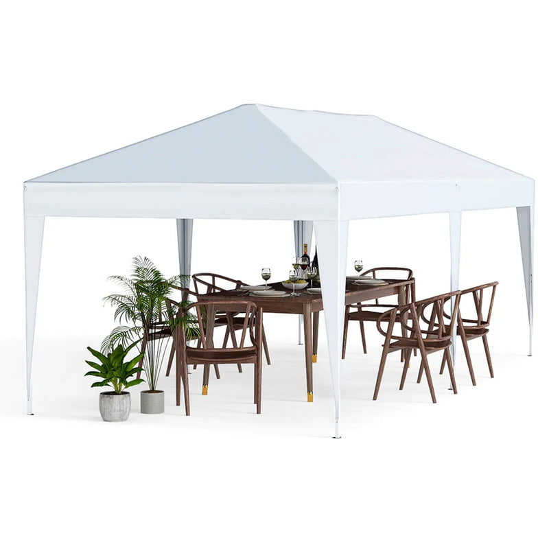 10 x 20 FT Pop up Canopy Tent with Carry Bag for Party BBQ-White by DirectDeals