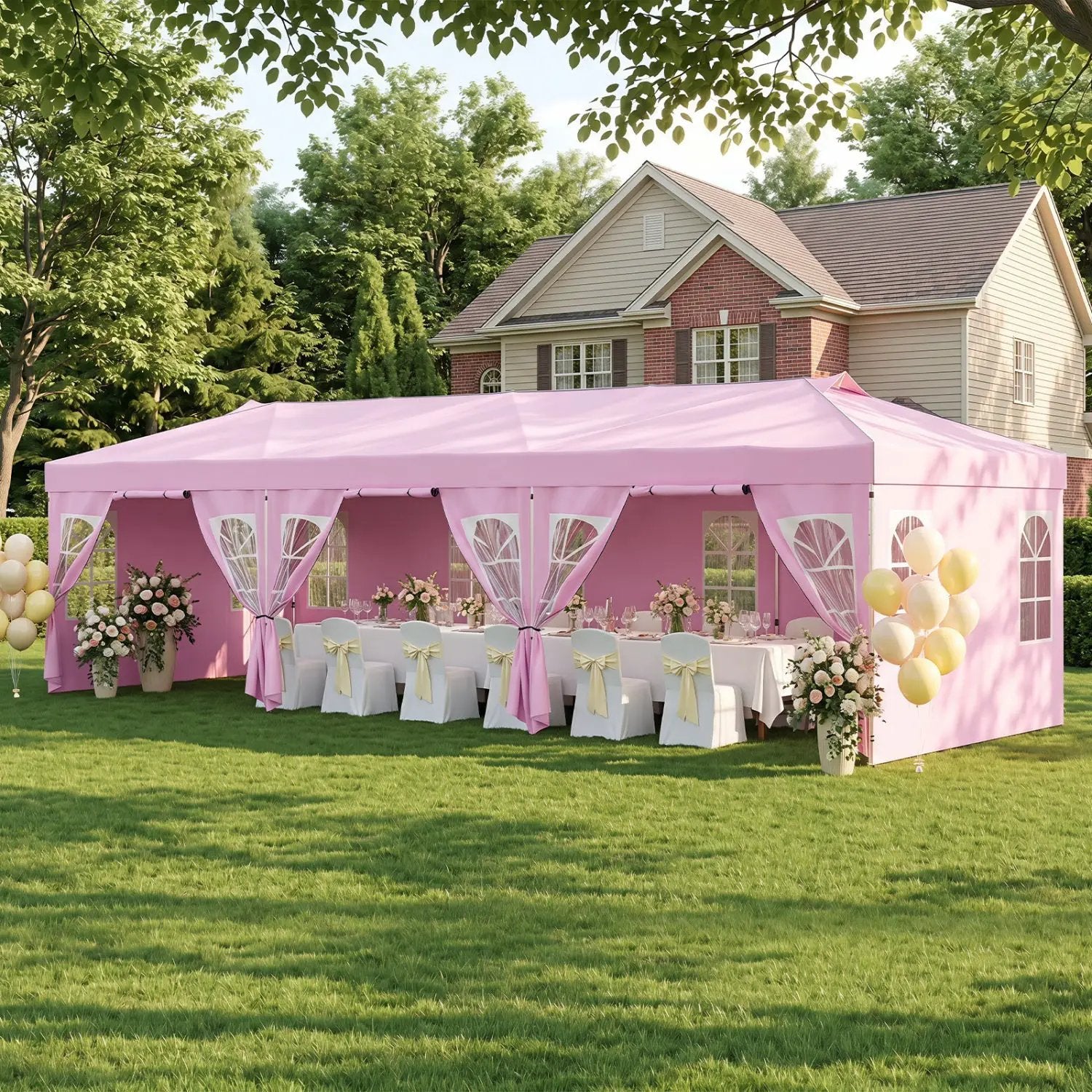 Pop Up Canopy Tent 10x30 FT with 8 Sidewalls by DirectDeals