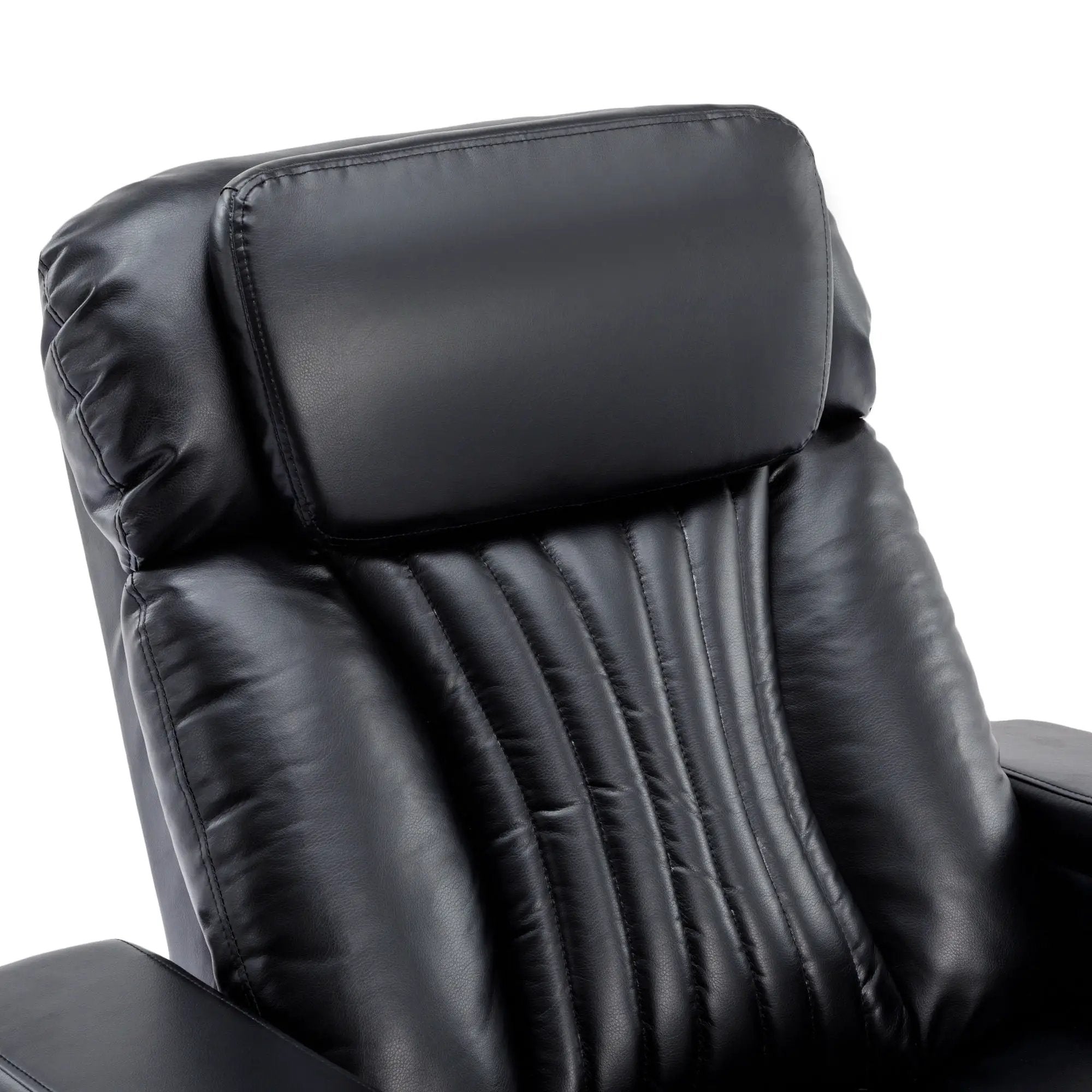 270° Power Swivel Recliner Home Theater Chair With Hidden Arm Storage, LED Light, Cup Holder, And Tray Table by HouseOfZazla