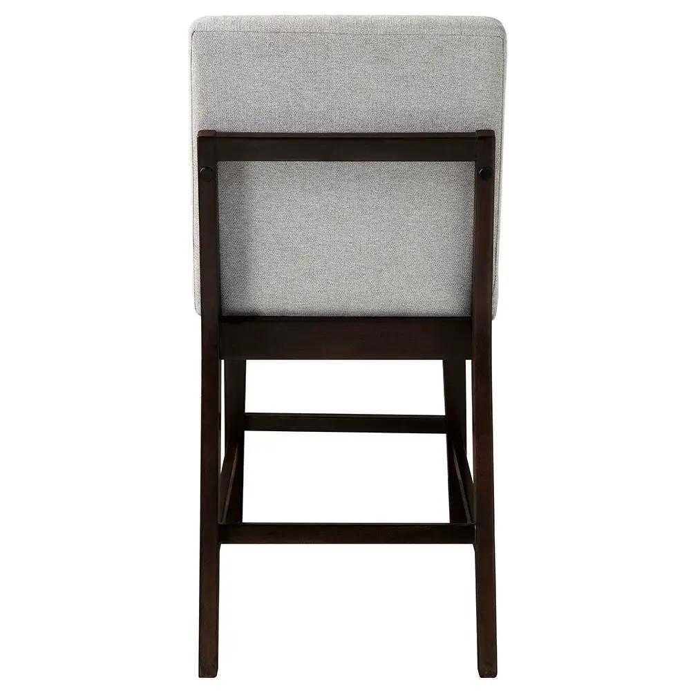 Edwyn - Counter Height Chair (Set of 2) - Gray Linen & Espresso by Unique Piece Furniture