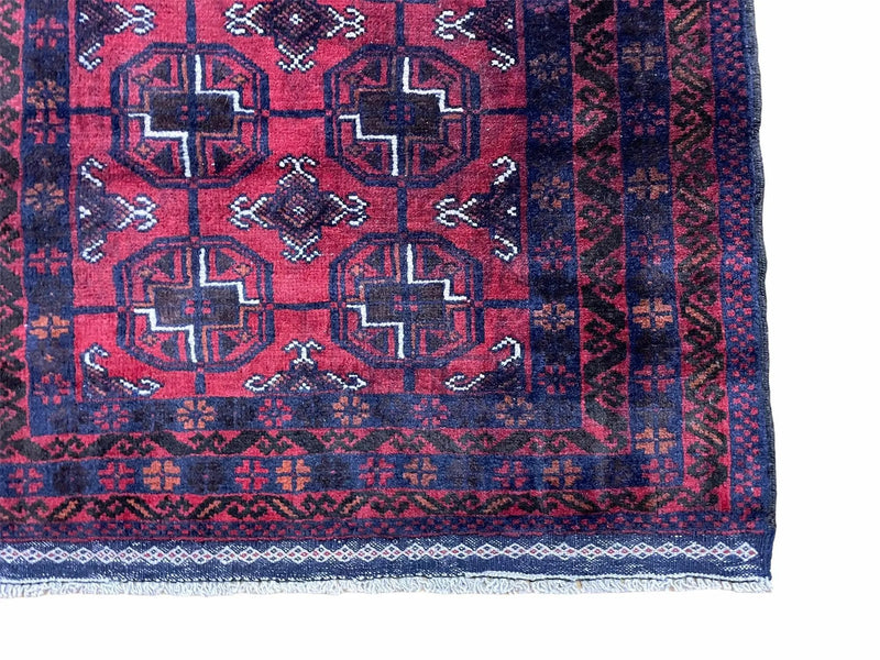 3 X 5 Vintage Handmade Tribal Wool Rug Balouchi Rug Afghan Rug Red Beige Nice by Jewel Rugs