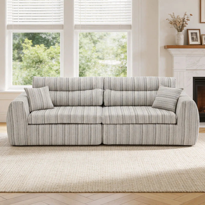 3 Seater, Couch With Throw Pillows For Living Room by Unique Piece Furniture