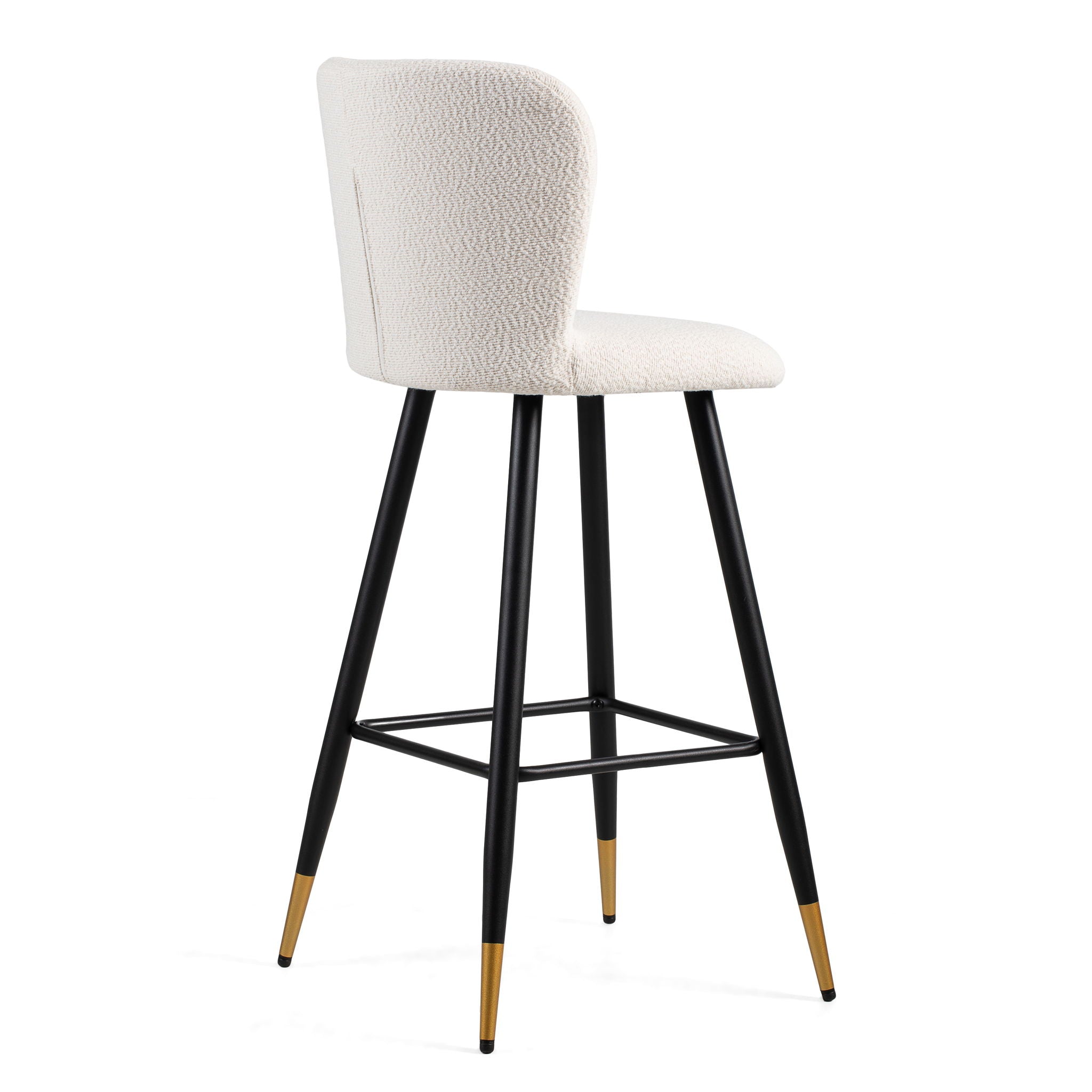 Modern Style Barstool, Tipped Ends, Suitable For Various Decoration Styles - White by HouseOfZazla