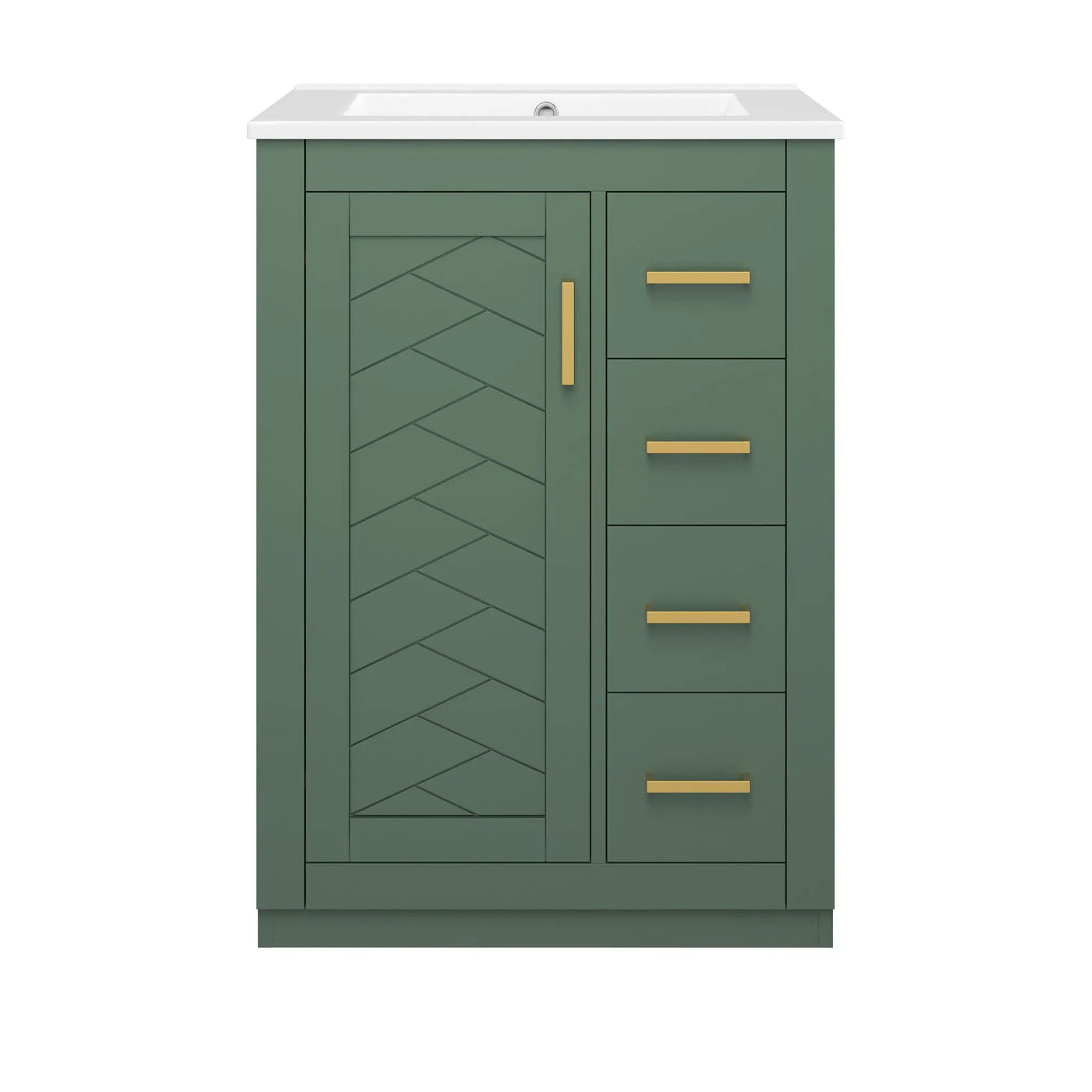 Modern Bathroom Vanity With 1 Door And 3 Drawers by Unique Piece Furniture