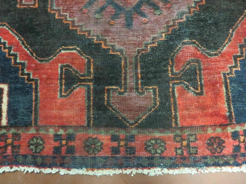 4' X 8' Antique Handmade India Geometric Oriental Tribal Wool Rug Red # 603 by Jewel Rugs